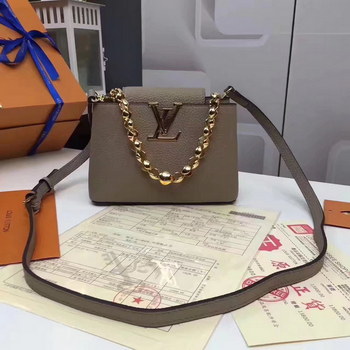 Replica Louis Vuitton M42935 Capucines Mini Chain Bag Grey