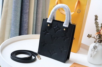 Replica Original Copy Louis Vuitton M80478 Petit Sac Plat Empreinte Embossed Supple Grained Cowhide Leather Black