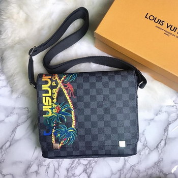 Replica Louis Vuitton N50005 District PM Men Messenger Bag Coated Canvas and Taurillon Leather