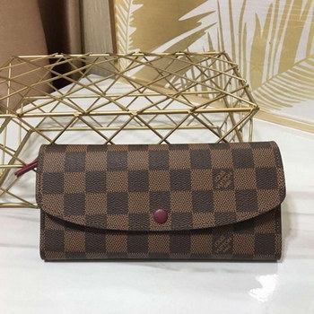 Replica Replica Louis Vuitton N63544 Emilie Wallet Damier Ebene Rose