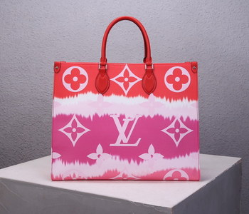 Replica Replica Louis Vuitton M45121 LV Escale Onthego GM Pink Monogram Coated Canvas