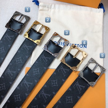 Replica Cheap Replica Louis Vuitton Men Leather Belt Width 4CM 120