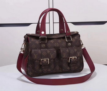 Replica Louis Vuitton M43482 Manhattan Monogram Coated Canvas Raisin