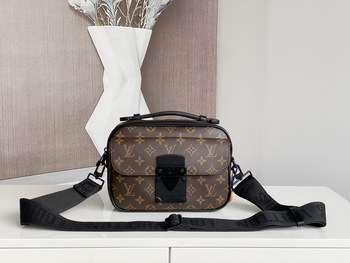 Replica Replica Louis Vuitton M45806 S Lock Messenger Monogram Macassar Black