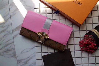 Replica Louis Vuitton M44101 Women Column Clutch Monogram and Pink Leather