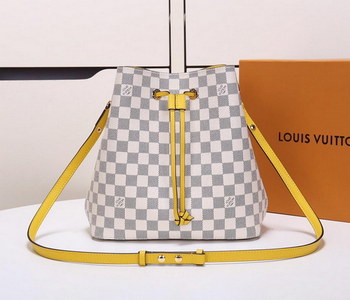 Replica Original Copy Louis Vuitton N40151 NeoNoe Damier Azur Canvas Eau de Pineapple Yellow