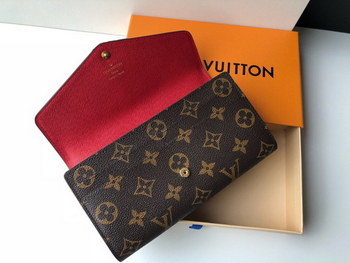 Replica Copy Louis Vuitton M62236 Women Sarah Wallet Monogram Coated Canvas Red