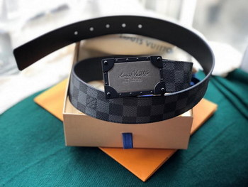 Replica Cheap Replica Louis Vuitton Neo Trunk Width 4cm Men Leather Belt 054