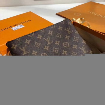 Replica Top Quality Louis Vuitton M63447 Men City Pouch Monogram Macassar Canvas