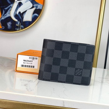 Replica Replica Louis Vuitton N62663 Men Multiple Wallet Cowhide Leather and Canvas lining