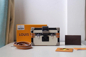 Replica Replica Louis Vuitton 2019 Refined Petite Malle Full grain Cuir Taurillon Handbag M53786