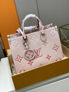 Replica Replica Louis Vuitton M45595 Onthego PM Embossed Grained Cowhide Leather Pink