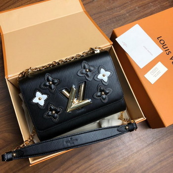 Replica Replica Louis Vuitton M53762 Twist MM Epi Leather and Studded Smooth Leather Black