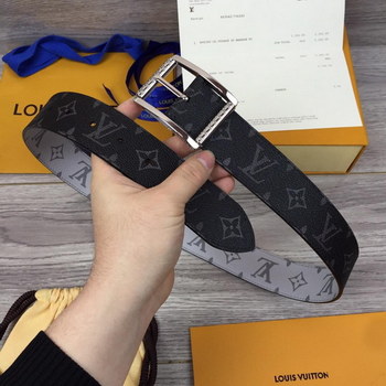 Replica Cheap Replica Louis Vuitton Width 4cm Men Leather Belt With Silver Buckle 052