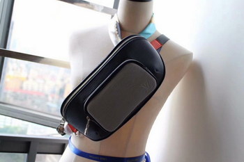 Replica Best Price Louis Vuitton M51464 Bumbag Men Messenger Bag Epi Cowhide Leather and Damier Graphite Coated Canvas