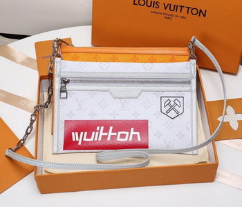 Replica Replica Louis Vuitton Double Flat Messenger Created from Two Separate Zip close Pouches M44640