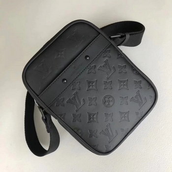Replica Best Price Louis Vuitton M43681 Danube PM Men Shoulder Bag Monogram Shadow Black