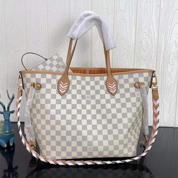 Replica Good Price Louis Vuitton Neverfull MM Damier Azur Canvas Shoulder Bags N50047 For Womens Replica