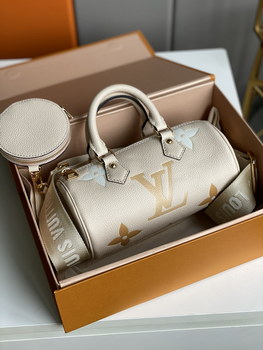 Replica Top Quality Louis Vuitton M45708 Papillon BB Carryall Bag Embossed grained cowhide leather