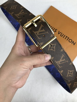Replica Cheap Replica Louis Vuitton Men Leather Belt Width 4cm 090