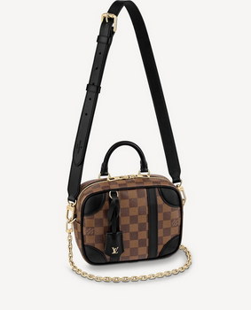 Replica Replica Louis Vuitton N50063 Valisette Souple BB Handbag Damier Ebene Coated Canvas Black