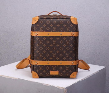 Replica Replica Louis Vuitton Men Soft Trunk Backpack PM Monogram Canvas and Trimmed with Cowhide Leather M44752