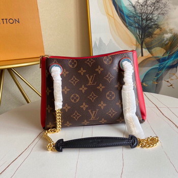 Replica Original Copy Louis Vuitton M43776 Surene BB Monogram Coated Canvas and Grained Calf Leather Cherry