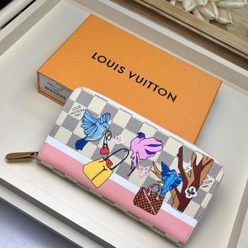 Replica Discount Louis Vuitton N60139 Women Zippy Christmas Wallet Damier Azur Canvas