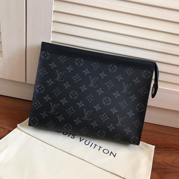 Replica Replica Louis Vuitton M61692 Men Pochette Voyage Pouch 26 Monogram Eclipse