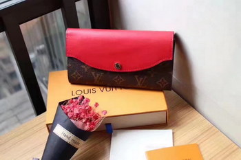 Replica Louis Vuitton M64098 Sarah Wallet Monogram Red