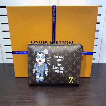 Replica Louis Vuitton M42457 Women Clutch Bag Monogram Macassar Canvas