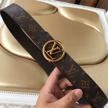 Replica Cheap Replica Louis Vuitton Men Leather Belt Width 4cm 083