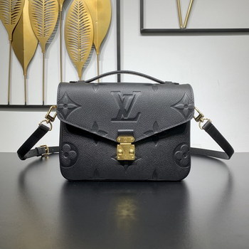Replica Luxury Replicated Louis Vuitton Pochette Metis Handbag Embossed Grained Cowhide M59211