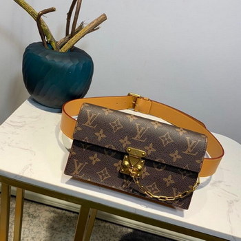 Replica Copy Louis Vuitton Women S Lock Belt Pouch PM Monogram Canvas