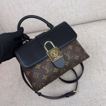 Replica Replica Louis Vuitton M44141 Women Locky BB Bag Monogram Coated Canvas and Smooth Cowhide Leather Noir