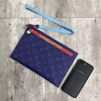 Replica Louis Vuitton 2018 Women Clutch Monogram Blue