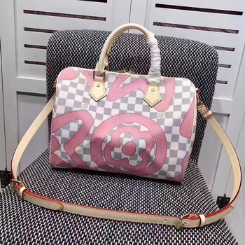 Replica Louis Vuitton N41052 Speedy Bandouliere 30 Damier Azur Canvas