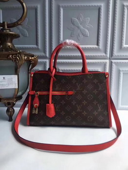 Replica Louis Vuitton M43433 Popincourt PM Monogram Coated Canvas Red