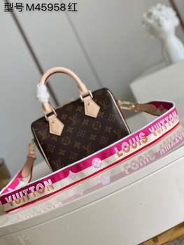 Replica New Authentic Louis Vuitton M45958 Speedy Bandouliere 20 Handbag with a woven Louis Vuitton Signature Copy