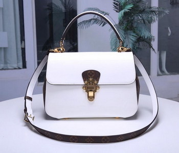 Replica Louis Vuitton M53352 Cherrywood Handbag and Removable Strap Monogram Canvas Blanc