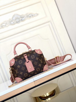 Replica Original Copy Louis Vuitton M45531 Petite Malle Souple Soft Handbag Steeped in the HouseHistory Peach Monogram Coated Canvas