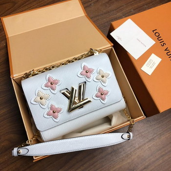 Replica Replica Louis Vuitton M53762 Twist MM Epi Leather and Studded Smooth Leather White