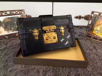 Replica Louis Vuitton Epi Leather Black Petite Malle Malletage Bag