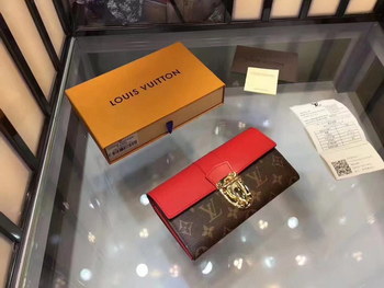 Replica Louis Vuitton M61838 Pallas Wallet Monogram Canvas Leather Red