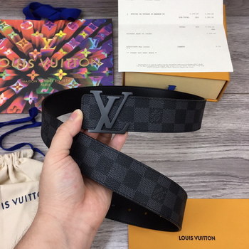 Replica Cheap Replica Louis Vuitton Men Leather Belt Width 4CM 131