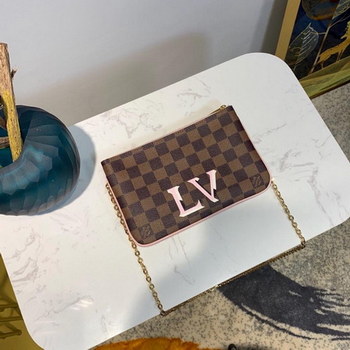 Replica Cheap Replica Louis Vuitton Pochette Double Zip Damier Ebene Canvas N60254