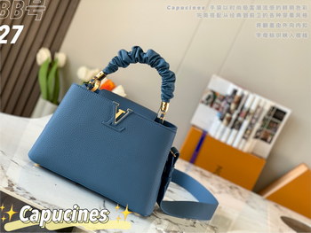 Replica Replica Top Sale Louis Vuitton Capucines BB Handbag Blue Taurillon Leather Spring Fashion