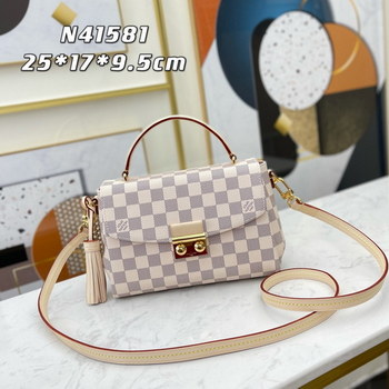 Replica Original Copy Louis Vuitton N41581 Women Croisette Bag Damier Azur Coated Canvas