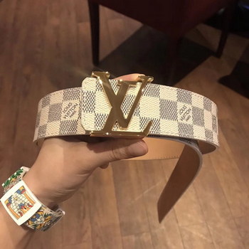 Replica Cheap Replica Louis Vuitton Men Leather Belt Width 4cm 097