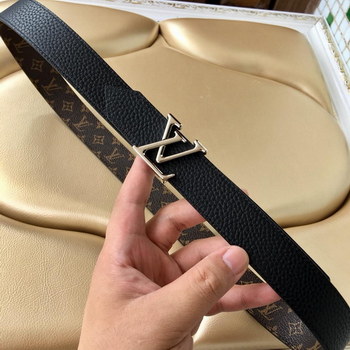 Replica Cheap Replica Louis Vuitton Men Leather Belt Width 3cm 080